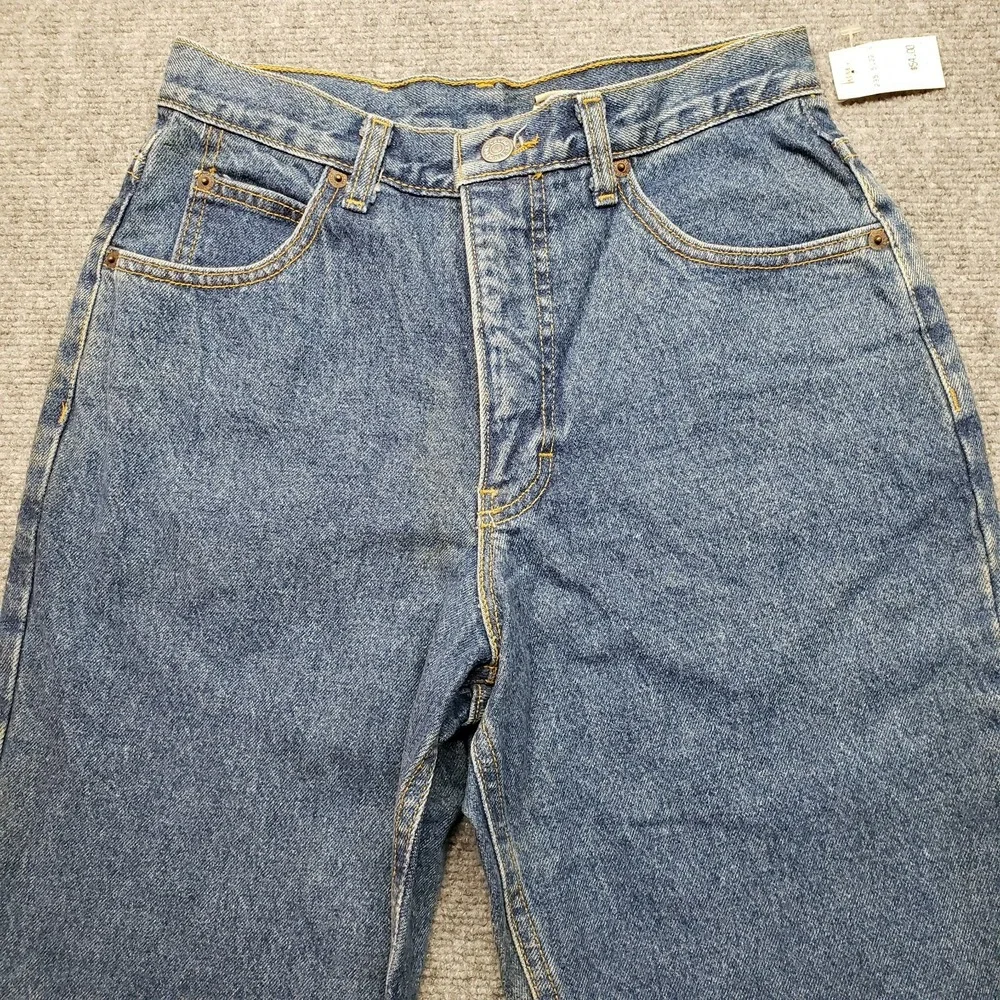 Vintage Calvin Klein Denim Jeans Womens 10 Blue Solid High Rise Union Made USA
